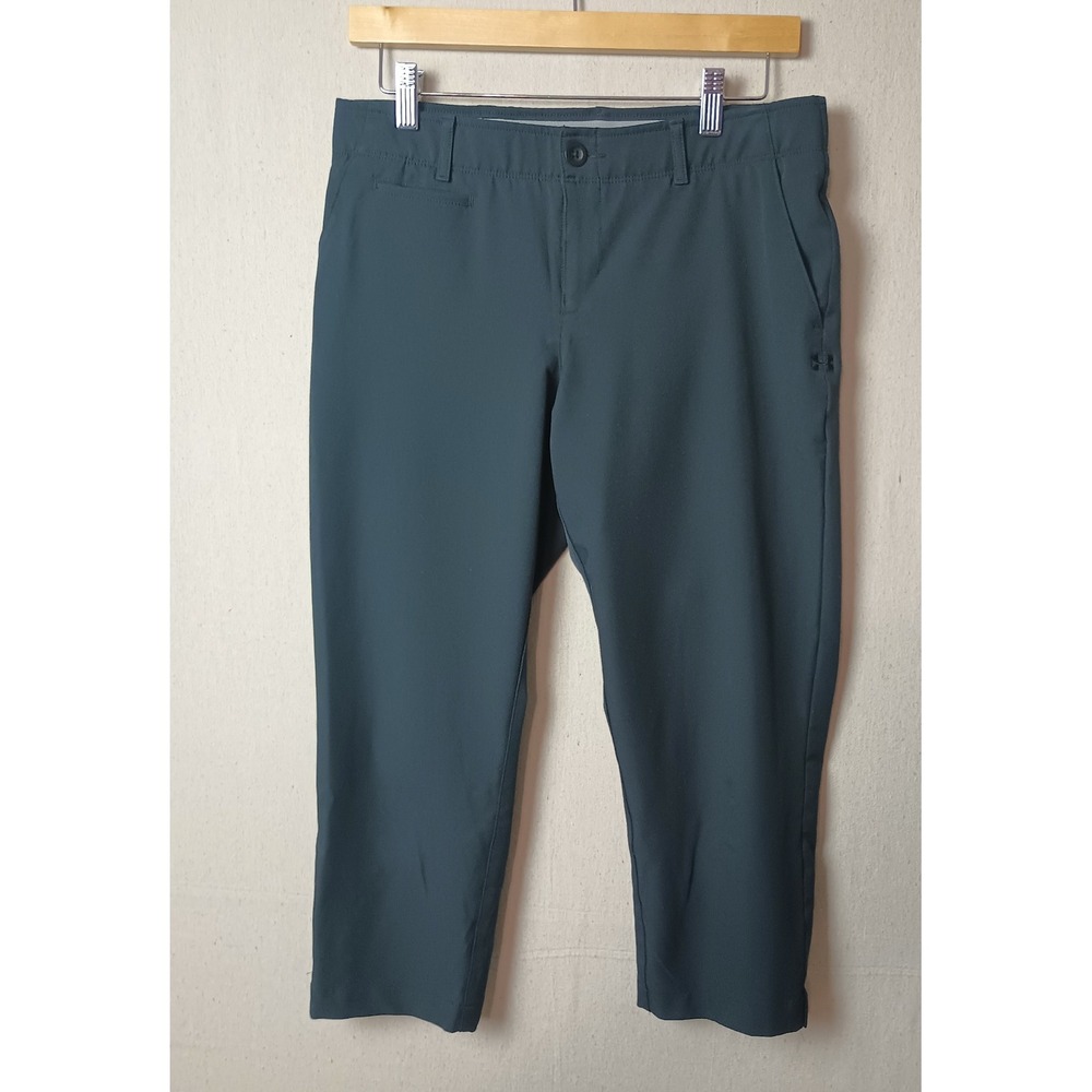 Under Armour HeatGear‎ Golf Outdoor Cropped Pants Fitted Black Size 8 V